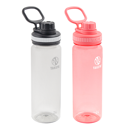 tritan-water-bottle-bundle-with-spout-lid-2-pack-l3 51689-Tritan-Spout-24-2pk-Clear-FlutterPink-angle_2e2a67e8-7240-4517-90e1-85605eacf4b2.png